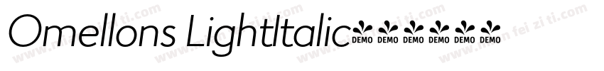 Omellons LightItalic字体转换